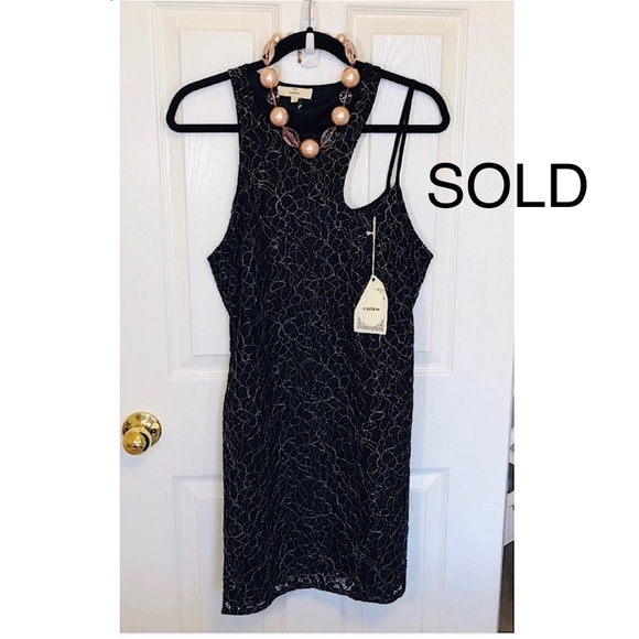 entro Dresses & Skirts - GS Cold Shoulder Cut Out Dress Party Black Lace by Entro Short Prom Dress